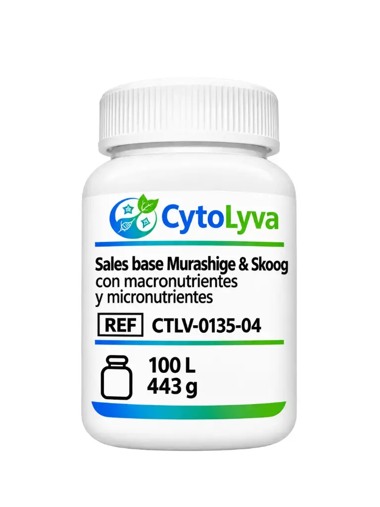 Sales Base Murashige & Skoog Con Macronutrientes Y Micronutrientes.