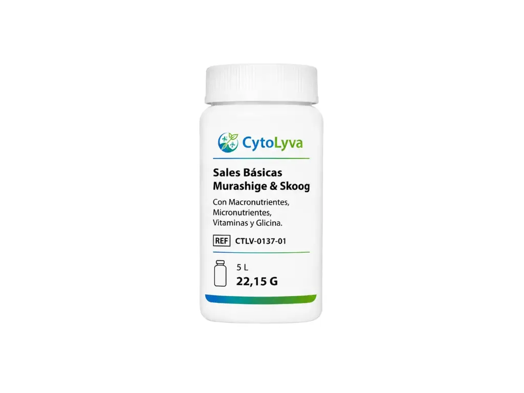 Sales Básicas Murashige & Skoog Con Macronutrientes, Micronutrientes Y Vitaminas Gamborg