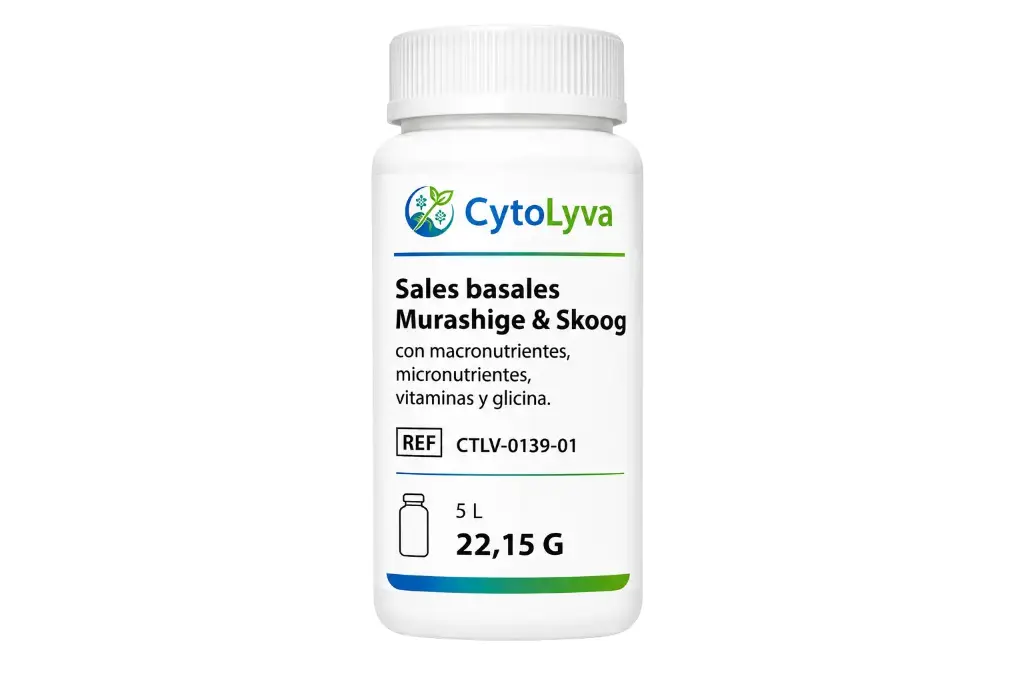 Sales Básicas Murashige & Skoog Con Macronutrientes, Micronutrientes, Vitaminas Y Glicina.