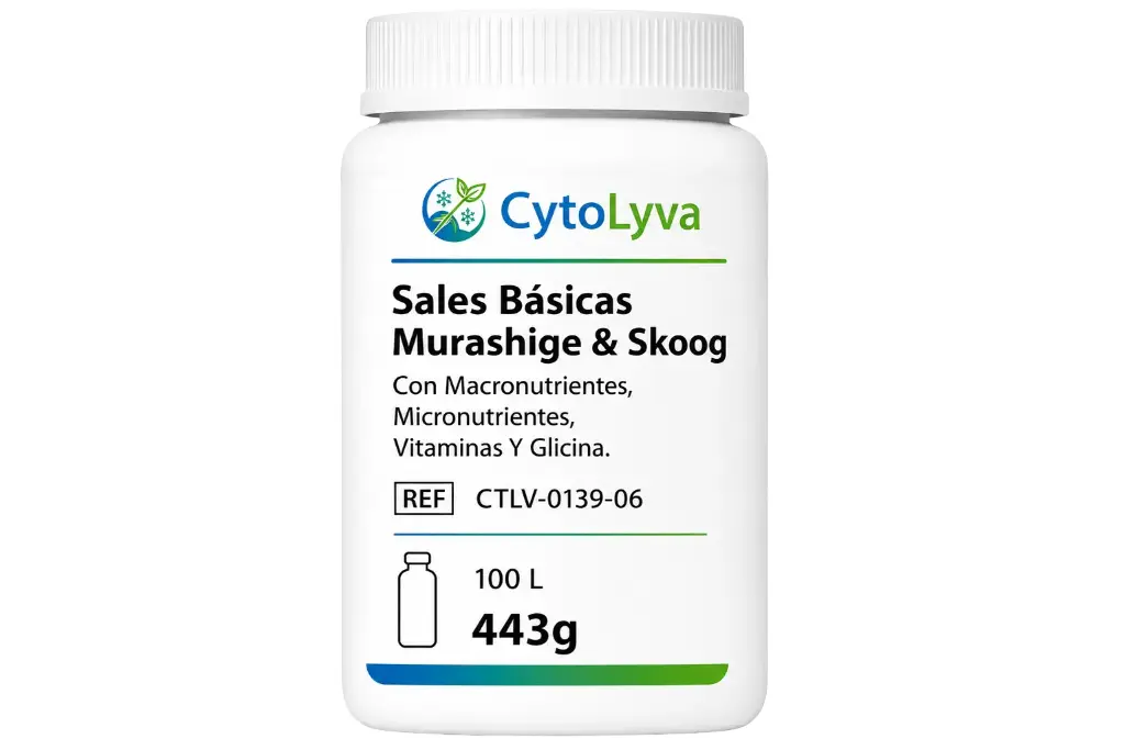 Sales Básicas Murashige & Skoog Con Macronutrientes, Micronutrientes, Vitaminas Y Glicina.