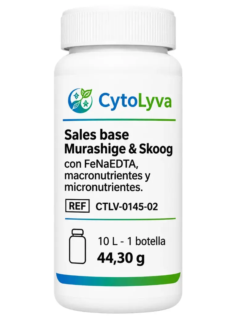 Sales Base Murashige & Skoog Con Fenaedta, Macronutrientes Y Micronutrientes.