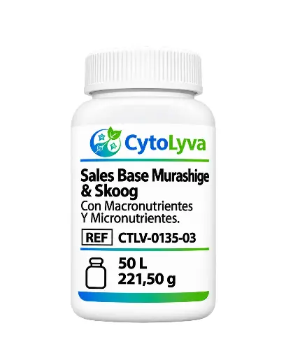 [CTLV-0135-03] Sales Base Murashige & Skoog Con Macronutrientes Y Micronutrientes.