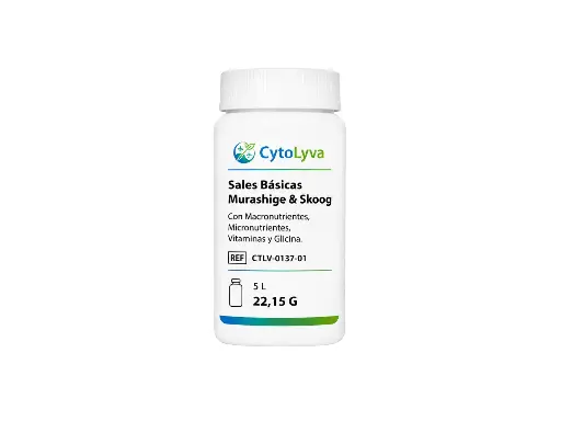 [CTLV-0137-01] Sales Básicas Murashige & Skoog Con Macronutrientes, Micronutrientes Y Vitaminas Gamborg
