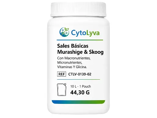 [CTLV-0139-02] Sales Básicas Murashige & Skoog Con Macronutrientes, Micronutrientes, Vitaminas Y Glicina.