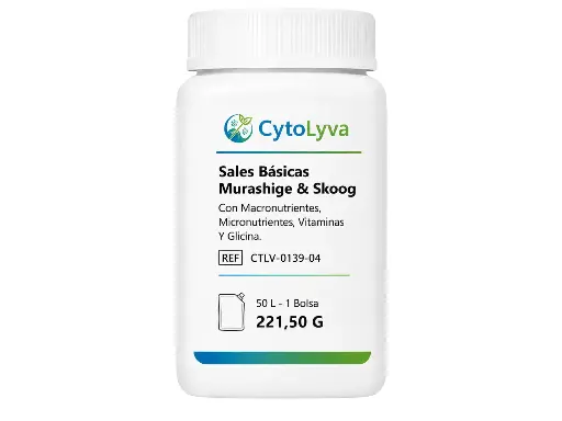 [CTLV-0139-04] Sales Básicas Murashige & Skoog Con Macronutrientes, Micronutrientes, Vitaminas Y Glicina.