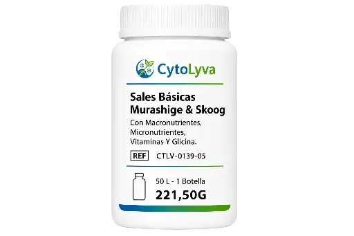 [CTLV-0139-05] Sales Básicas Murashige & Skoog Con Macronutrientes, Micronutrientes, Vitaminas Y Glicina.