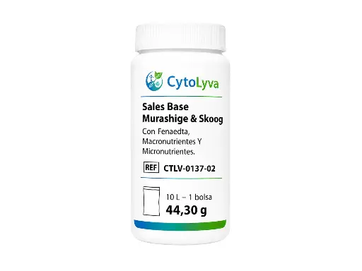 [CTLV-0145-01] Sales Base Murashige & Skoog Con Fenaedta, Macronutrientes Y Micronutrientes.