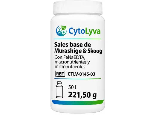 [CTLV-0145-03] Sales Base Murashige & Skoog Con Fenaedta, Macronutrientes Y Micronutrientes.